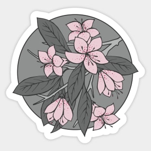 Pink and Grey Sakura Branch Sticker